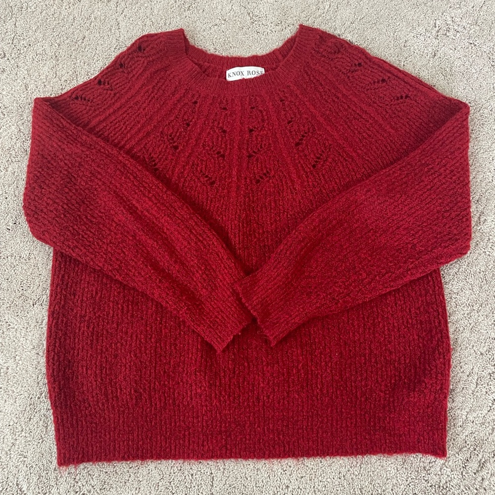 knox rose sweater size M